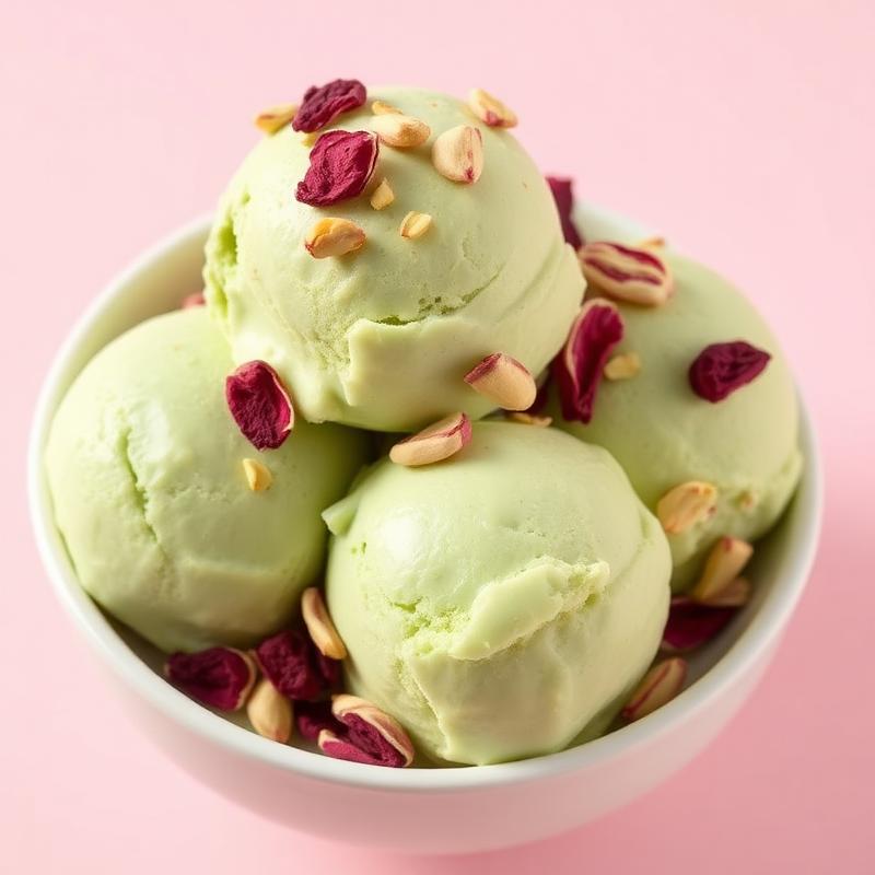 Pistachio Rose ice cream